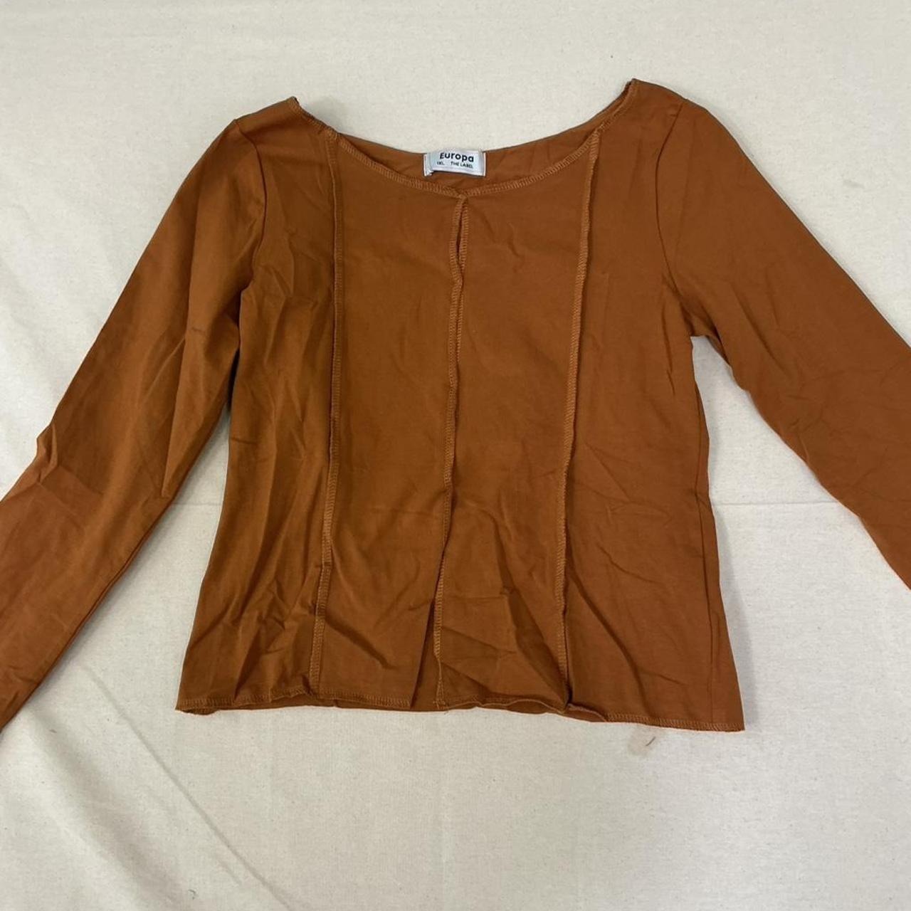 Brand New With Tags Europa Long Sleeve Fitted Top